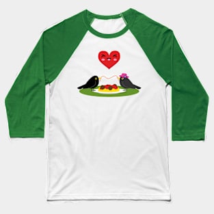 Spaghetti Meatballs Romantic Date Baseball T-Shirt